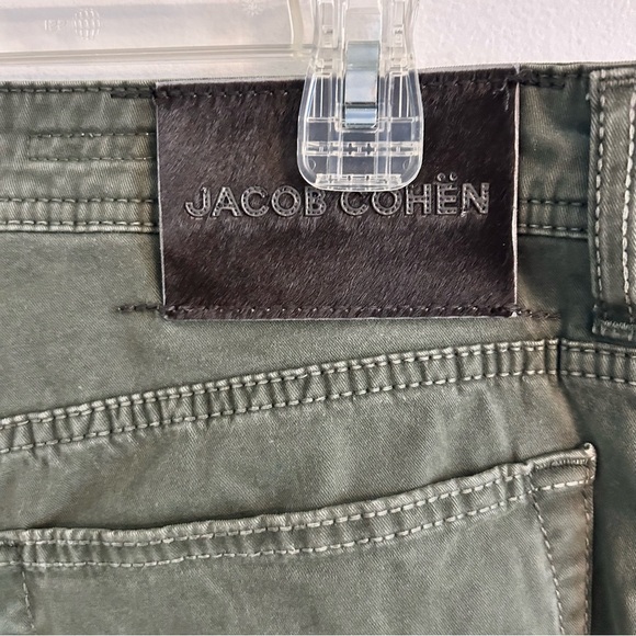 Jacob Cohen Bard Regular-Slim 5 Pocket Pants in Green Cotton Stretch - Picture 5 of 10